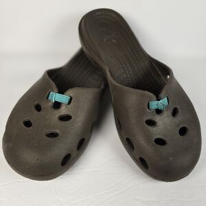 CROCS Women's AUDREY HALLMARK Size 7 Brown Slip On Mules